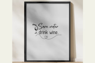 Whimsical Wine Quotes Bundle - PNG, SVG Grafica Design di T-shirt Di KGNgraphics.Co. 4