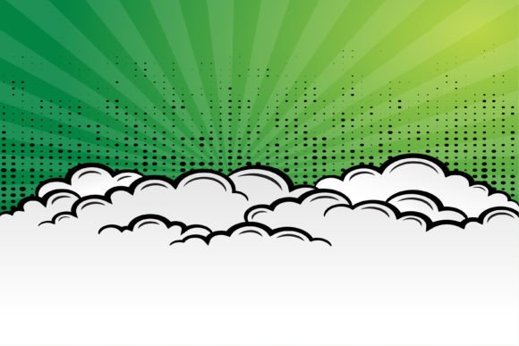 Cloud Comic Green Square Background Gráfico Fondos Por noory.shopper