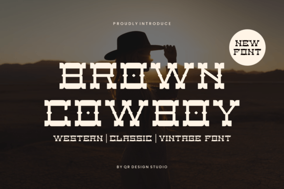 Brown Cowboy Slab Serif Font By qrdesignstd
