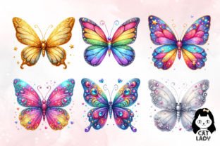 Glitter Butterfly Sublimation Clipart Graphic Illustrations By Cat Lady 2