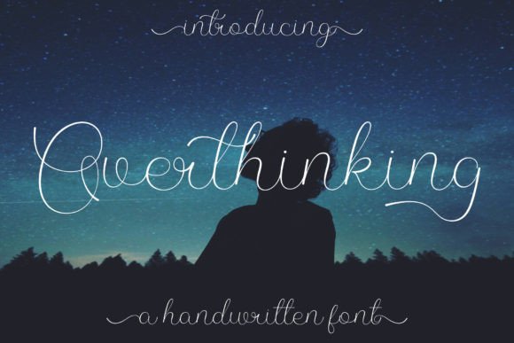 Overthinking Script & Handwritten Font By Kido Studio