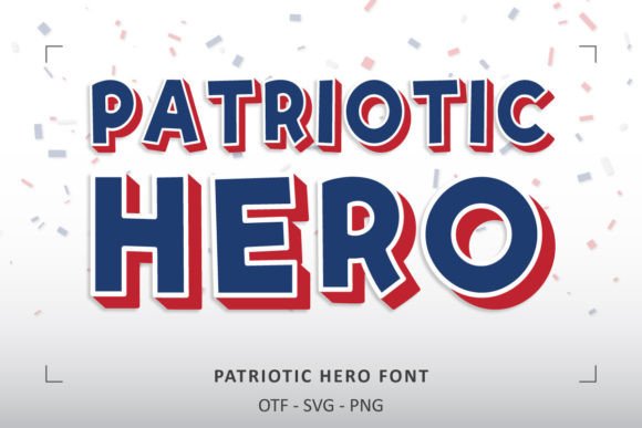 Patriotic Hero Farb-Schriftarten Schriftart Von Font Craft Studio