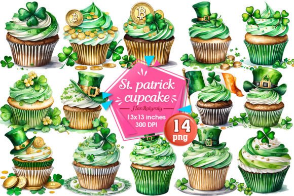 St. Patrick Day Cupcake Png Clipart Graphic Illustrations By Han Rolyroly