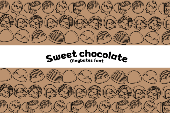 Sweet Chocolate Dingbats-Schriftarten Schriftart Von Chonada