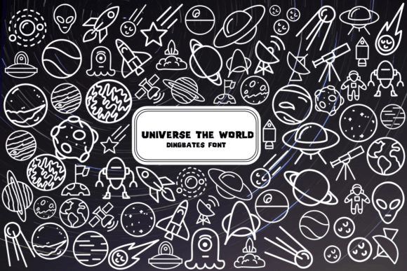Universe the World Dingbats Font By Chonada