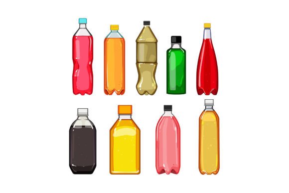 Plastic Bottle Soda Set Cartoon Vector I Graphic Illustrations By pikepicture