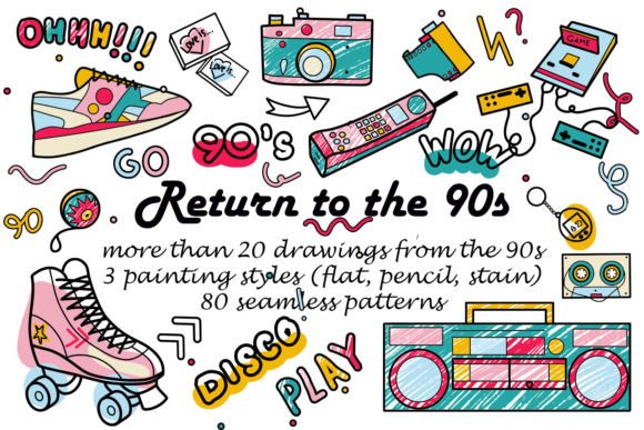 BACK to the 90S Graphic Patterns By toshka81
