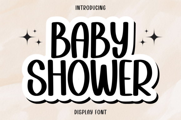 Baby Shower Fontes de Exibição Fonte Por Minimalist Eyes