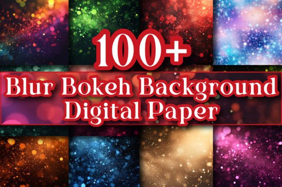 Blur Bokeh Background Digital Paper Graphic Backgrounds By Omnia Hiba Designer