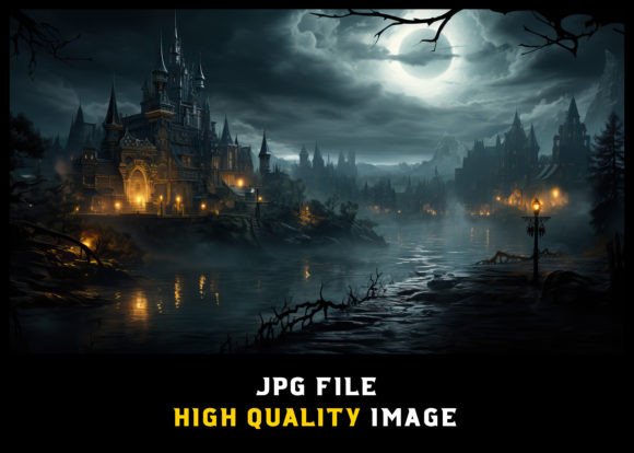 Fantasy Castle with Mystical Place Graphic AI Graphics By WODEXZ