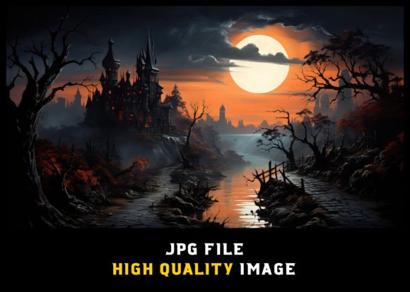 Fantasy Castle with Mystical Place Graphic AI Graphics By WODEXZ