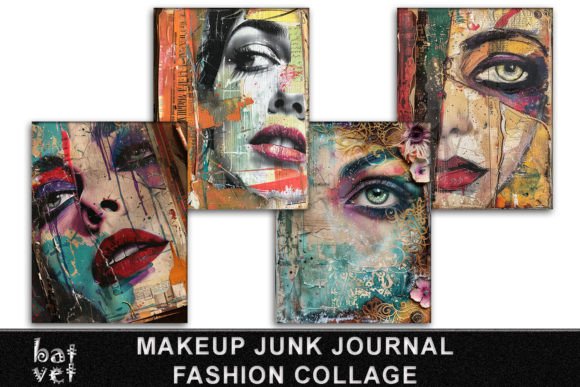 Fashion Girl Junk Journal PNG Bundle Graphic Crafts By BatVet
