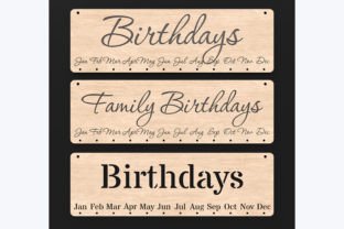 Laser Cut Family Birthday Board Svg File Graphic 3D SVG By ThemeXDigital 6