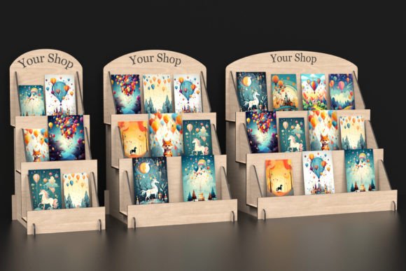 Laser Cut Gift Card Display Stand Svg Grafik 3D SVG Von ThemeXDigital