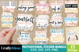 Motivational Sticker Bundle Graphic Crafts By CraftyIdeas 1