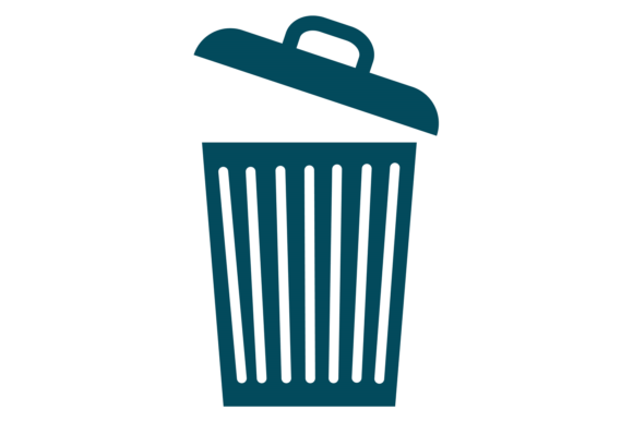 Trash Bin Icon. Metal Lid Garbage Can Graphic Illustrations By microvectorone