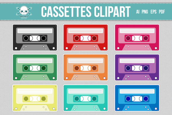 Cassettes Clipart Graphic Crafts By Sasyall Graphics