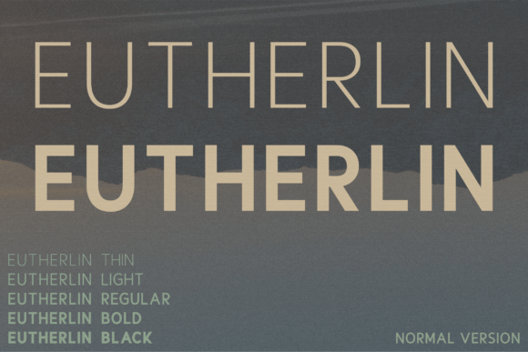 Eutherlin Sans Serif Font By Nan Design