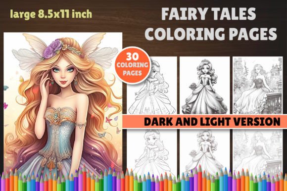 Fairy Tales Coloring Book Graphic Coloring Pages & Books Adults By Coloring Art