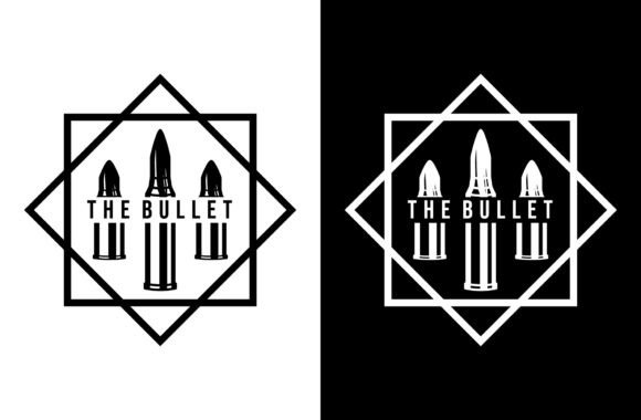 Gun Bullet Ammunition Vintage Grafik Logos Von rojafaizm