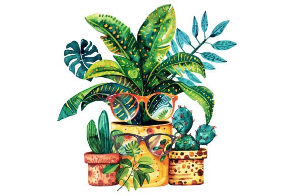 Home Plants in Flowerpot Graphic Crafts By Nayem Khan