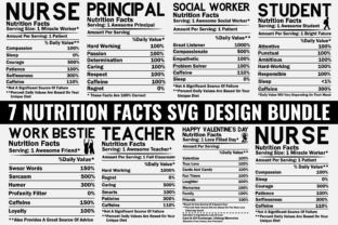Nutrition Facts SVG Design Bundle Gráfico SVG 3D Por Craft Sublimation Design 3