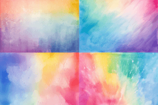 Rainbow Watercolor Background Grafika Tła Przez Digital Delight 8