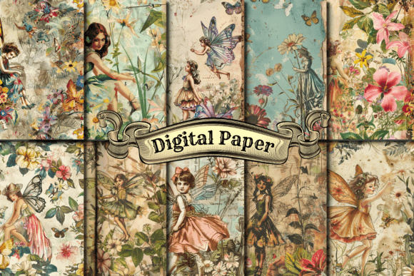 Summer Fairy Junk Journal Graphic Illustrations By craftsmaker