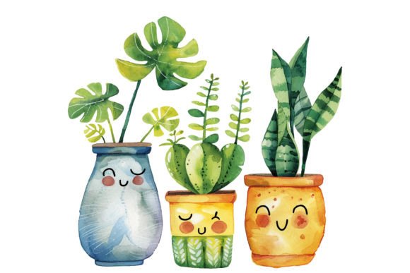 Vector Icon Illustration Potted Plants Graphic Crafts By Nayem Khan