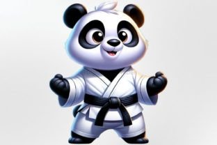 Cute Karate Animals Sublimation for Kids Graphic Illustrations By DigitalCreativeDen 4