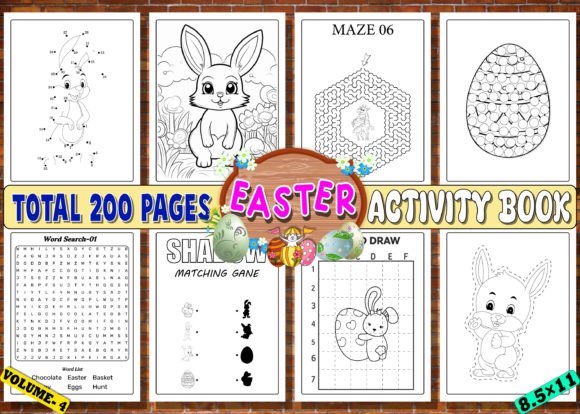 Easter Activity Book for Kids Graphic Teaching Materials By KDP PRO DESIGN