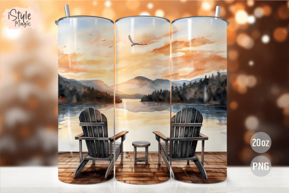 Lake Life Tumbler Wrap Sublimation PNG Graphic Crafts By iStyleMagic