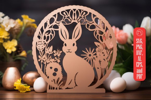 Laser Cut Easter Stand Decor SVG Graphic 3D SVG By NGISED