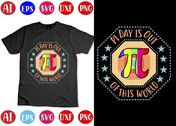 Pi Day is out of This World T-Shirt Gráfico Diseños de Camisetas Por mahabubgraphics84