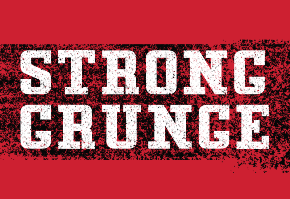 Strong Grunge Sans Serif Font By GraphicsNinja