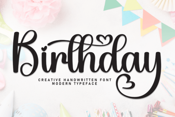 Birthday Script & Handwritten Font By william jhordy