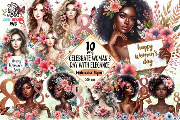 Celebrate Woman's Day with Elegance Grafik Plotterdateien Von COW.design