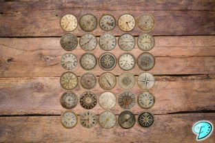 Clock and Compass Digital Ephemera Graphic Objects By Emily Designs 4