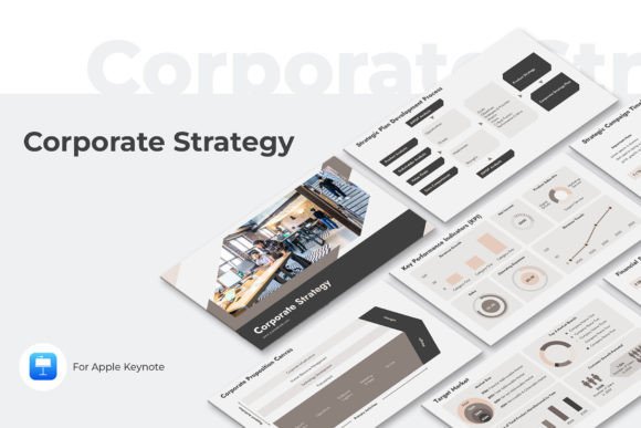 Corporate Strategy Keynote Graphic Presentation Templates By JetzTemplates