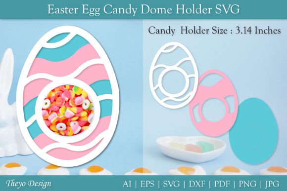 Easter Egg Candy Dome Horder SVG Graphic 3D SVG By Theyo Design