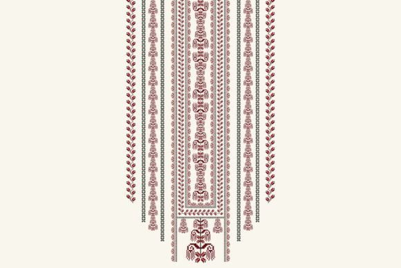 Ethnic Neck Embroidery Floral Pattern Graphic Patterns By Parinya Maneenate