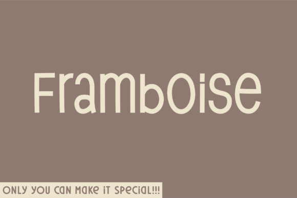 Framboise Sans Serif Font By Hanna Bie
