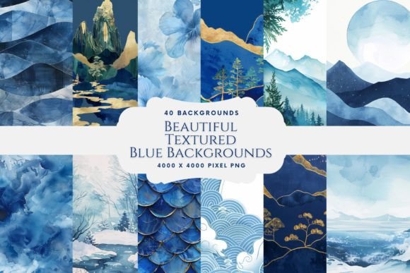 Beautiful Blue Textured Backgrounds Gráfico Fondos Por Enchanted Marketing Imagery