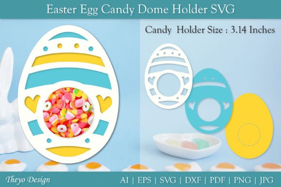 Easter Egg Candy Dome Horder SVG Grafika 3D SVG Przez Theyo Design