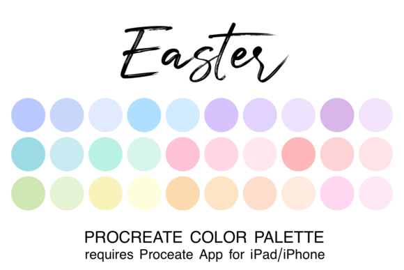 Easter Procreate Color Palette Gráfico Pinceles Por julieroncampbell
