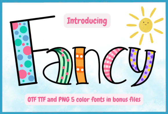 Fancy Color Fonts Font By Itme_digitalart