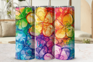 Rainbow Alcohol Ink Flowers Backgrounds Graphic Backgrounds By Creative River 5