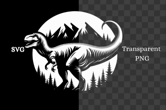 T-Rex Dinosaur White Transparent PNG Gráfico Ilustrações para Impressão Por Lara' s Designs