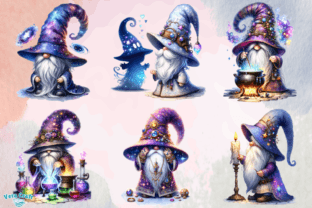 Wizard Gnome Watercolor Clipart Graphic AI Transparent PNGs By Vera Craft 5