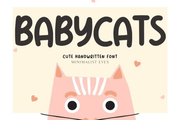 Baby Cats Czcionki Skryptowe Czcionka Przez Minimalist Eyes